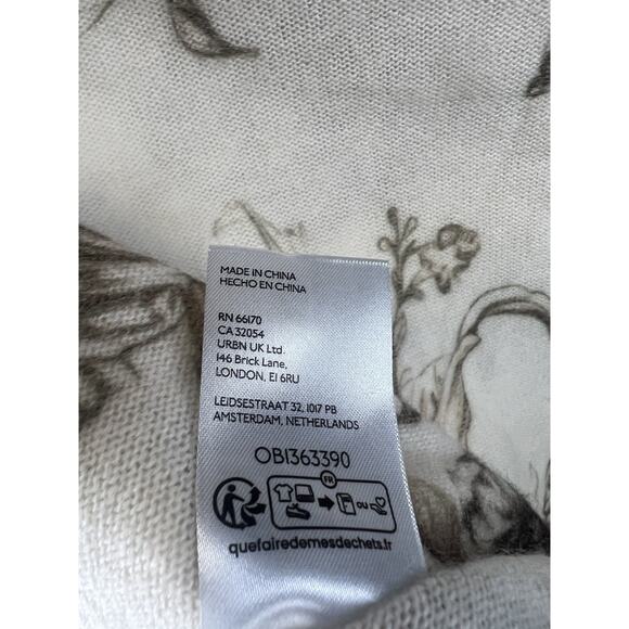 New Anthropologie The Pilcro Alani Cashmere Sweater Size Small Cherubs Printed - Picture 10 of 10